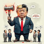 Infographic illustrating the 2025 U.S. tariff impact on India, Brazil, and Canada with comparison to China’s exemption, highlighting the trade tensions fueled by Trump’s ego-driven policies targeting agricultural and dairy sectors.